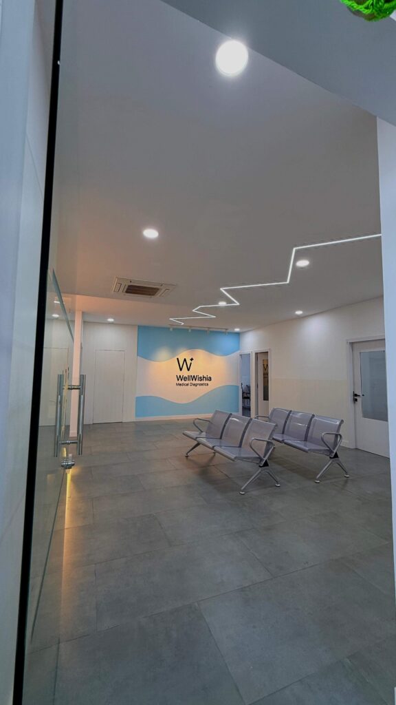 Diagnostics centre waiting area by IWY Designs